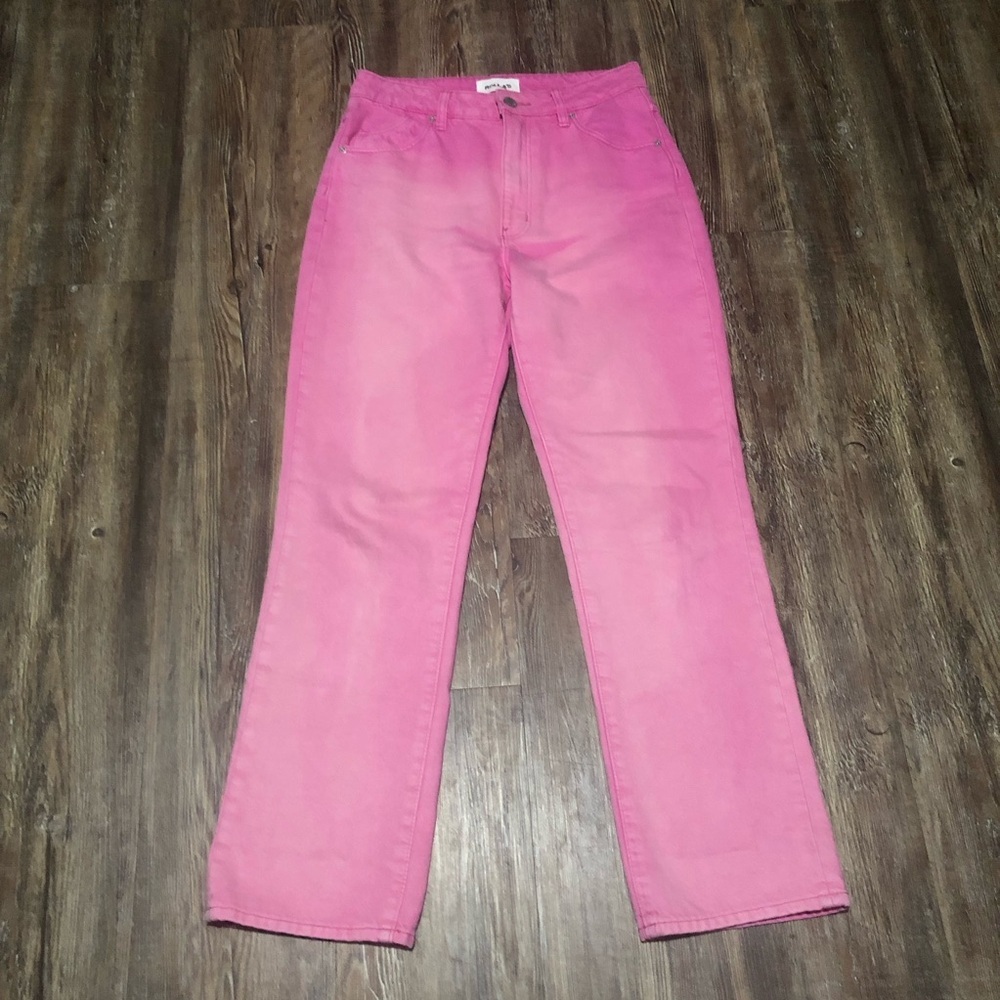 Rolla's Original High Rise Straight Jeans Women's 26 in Pink Wash Denim
